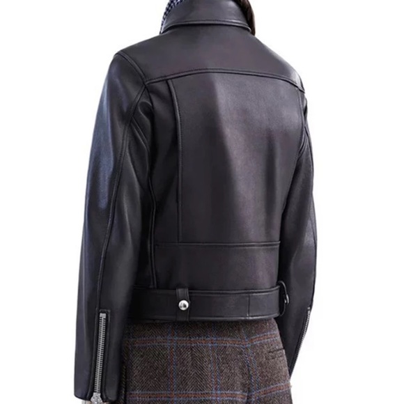 Black Faux Leather Jacket #163 - Picture 3 of 15